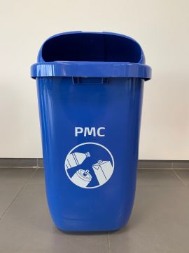 Poubelle publique CITY BLEUE 50L pour PMC