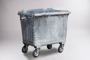 Conteneur poubelle métallique 660 litres