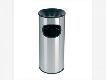 Poubelle cendrier 30 litres ø250x650 mm INOX satiné