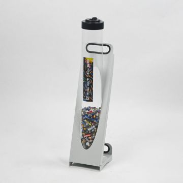 Collecteur de piles usagées ø120x800 mm 9 litres avec serrure