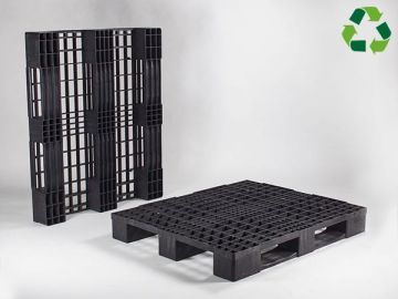 Palette plastique 100x120 noir 4000/1500/300 kg