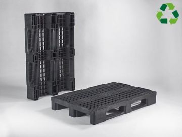 Palette Europe plastique 80x120 noir 5000/2500/1000 kg
