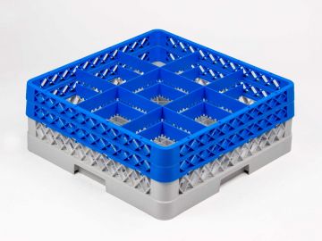 Panier lave vaisselle 500x500x180 mm pour 9 verres à pied ø150 mm