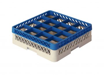 Panier lave vaisselle 500x500x140 mm pour 16 verres à pied ø112 mm