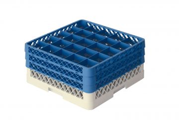 Panier lave vaisselle 500x500x220 mm pour 25 verres à pied ø90 mm