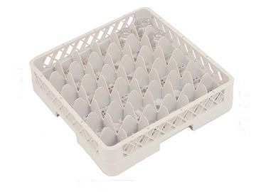 Panier lave vaisselle professionnel 500x500x100 mm pour 36 verres ø74 mm
