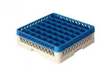 Panier lave vaisselle 500x500x140 mm pour 49 verres à pied ø63 mm