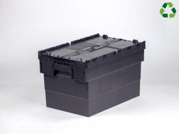 Bac navette avec couvercle 600x400x370 mm 63L Distribox NOIR