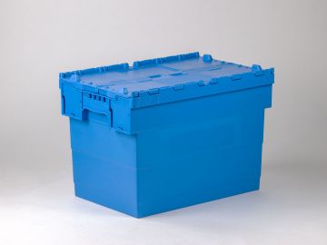 Bac navette avec couvercle 600x400x420 mm 72L Distribox BLEU