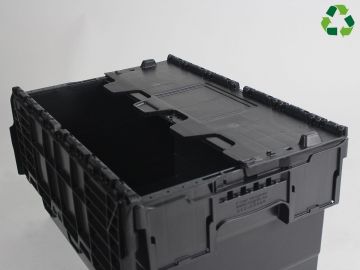 E-line Distribox distributiebak, bakdeel zwart, dekselhelften zwart 55 ltr