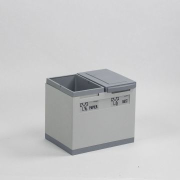 2 Fractions module 30 litres, gris 400x300x350 mm
