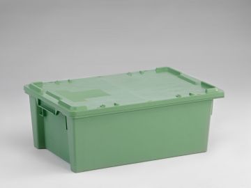 Couvercle caisse plastique gerbable emboitable 600x400 mm VERT