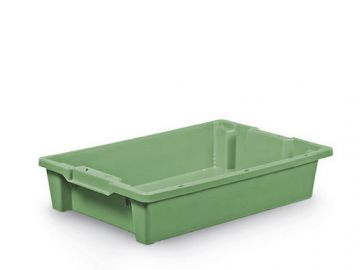 Caisse gerbable emboîtable Allibert 60x40x12 cm 20 litres VERT