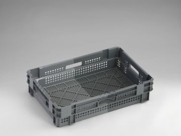 Caisse empilable emboitable ajourée alimentaire 600x400x140 mm