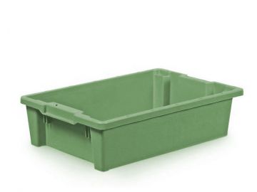 Caisse gerbable emboîtable Allibert 60x40x15 cm 25 litres VERT