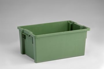 Bac gerbable emboitable alimentaire 600x400x270 mm 50L VERT
