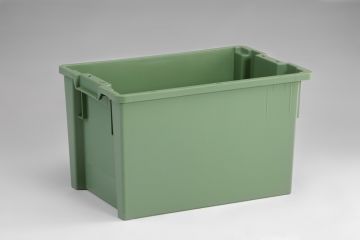 Bac gerbable emboitable alimentaire 600x400x350 mm 66L VERT
