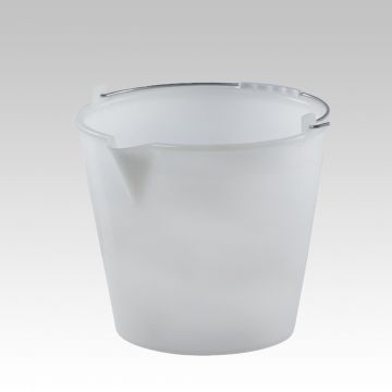Seau alimentaire avec bec verseur 21 litres BLANC