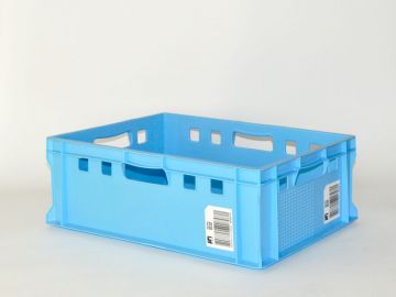 Bac alimentaire pour viande E2 performance 60x40x20 cm 35L BLEU
