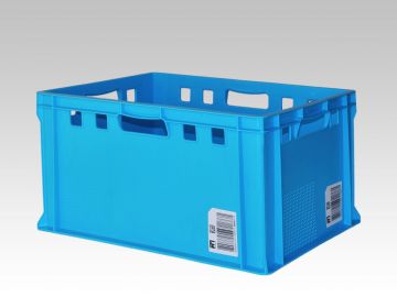 Bac alimentaire pour viande E3 performance 60x40x30 cm 60L BLEU