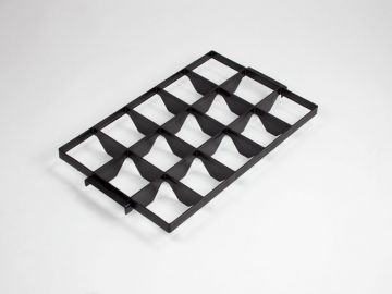 Séparateur caisse transport verres, haut, 15 compatiments 114x105 mm