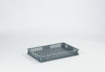 Bac plastique plat gerbable ajouré alimentaire 600x400x70 mm 12L Perfobox