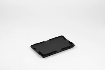 Couvercle bac ESD en plastique conducteur 300x200 mm à charnières