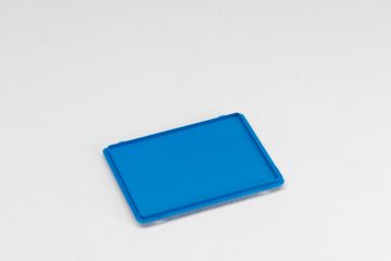 Couvercle caisse plastique à charnière 400x300 mm BLEU