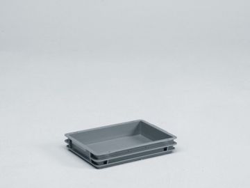 Bac à pâtons pizza - Bac plat gerbable 40x30x7 cm 6L Normbox GRIS