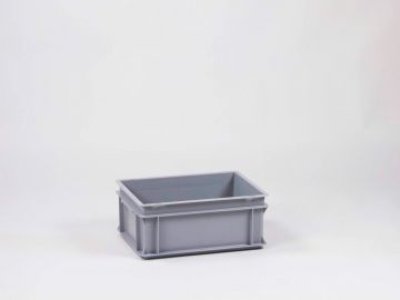 Bac gerbable 400x300x170 mm 15L poignées fermées PP alimentaire GRIS
