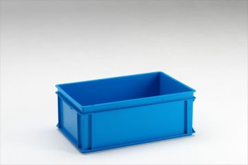 Bac plastique gerbable norme Europe alimentaire 600x400x220 mm 40L Normbox BLEU