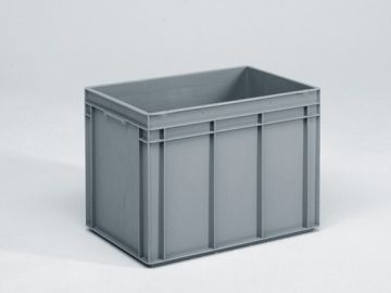 Bac gerbable 600x400x430 mm 90L poignées fermées PP alimentaire GRIS