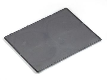 Couvercle caisse plastique à charnière 800x600 mm GRIS foncé