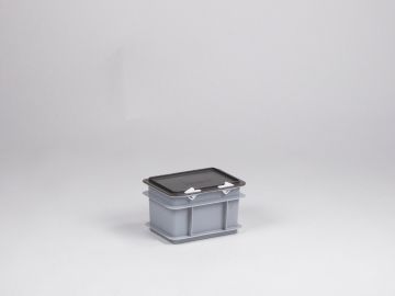 Petite caisse plastique avec couvercle 200x150x133 mm 2L GRIS