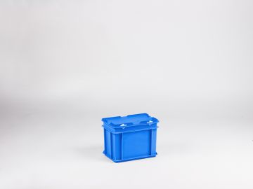 Caisse plastique avec couvercle 300x200x230 mm 9 litres BLEU