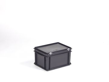 Bac gerbable ESD avec couvercle 400x300x235 mm 20 litres