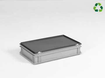 Caisse plastique avec couvercle 60x40x14 cm 20L E-line