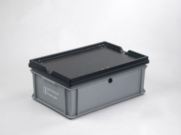 Caisse plastique ADR 4H2 600x400x240 mm 40L avec serrure triangulaire