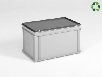 Caisse plastique avec couvercle 60x40x34 cm 60L E-line