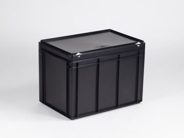Bac gerbable ESD avec couvercle 600x400x435 mm 90 litres