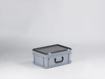 Mallette de transport plastique Euroline 40x30x19 cm 15 litres GRIS