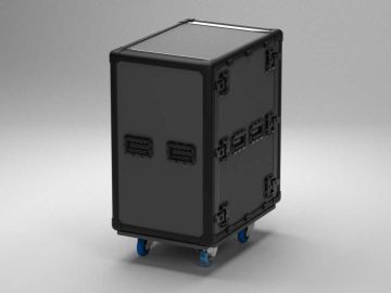 Flight case 18U Rack-Case, 19", 574x1064x927 mm, cadre en aluminium