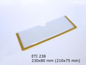 Porte-étiquette adhésif transparent 212x73 mm