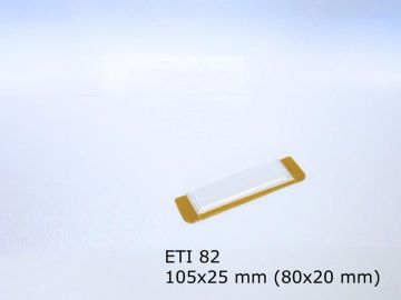 Porte-étiquette adhésif transparent 80x20 mm