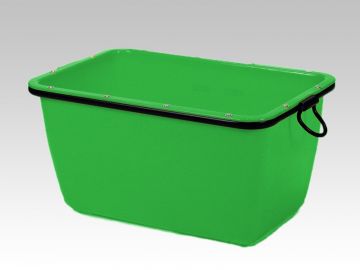 Bac à mortier plastique, ciment 200 lt avec anses, vert