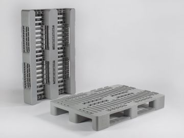 Palette plastique 80x120 alimentaire gris H1 5000/1250/1000 kg