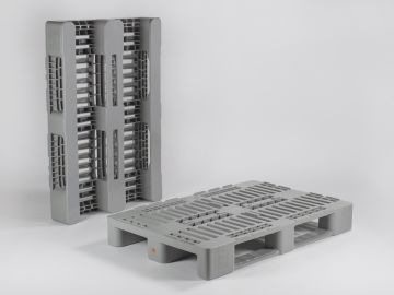 Palette plastique 80x120 alimentaire gris H1 5000/1500/1200 kg
