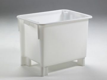 Grand bac gerbable emboitable alimentaire 800x600x600 mm 170L sur pieds