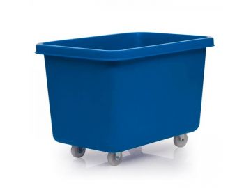 Grand bac plastique à roulettes 300L 970x670x710 mm BLEU