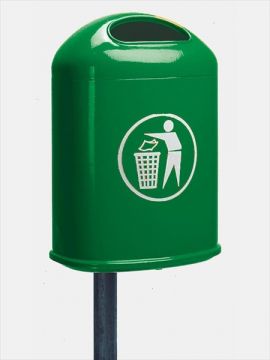 Poubelle urbaine extérieur métal VERTE 40 litres